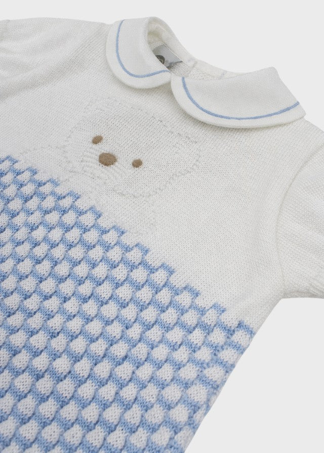 Hellblauer Teddy-Kurzstrampler EK5722/C