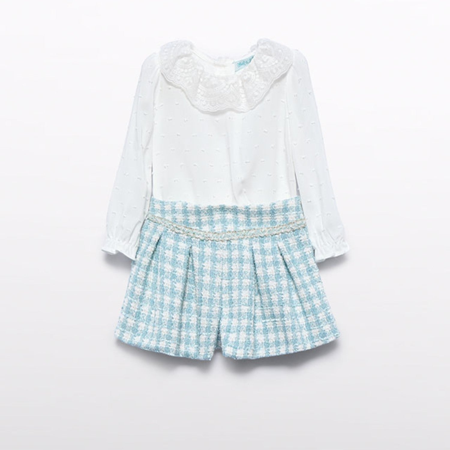 Compl.bermuda quadri lurex Bimba Verde 5712/9 corredino e abbigliamento neonato | NANU' BABY