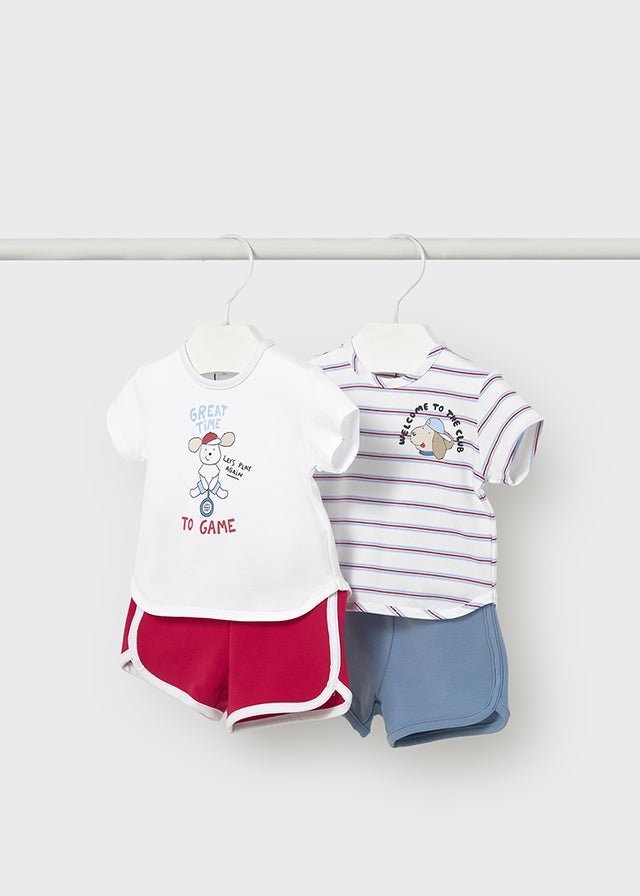 Completo 4 Pezzi Cotone Rosso 1627/76 corredino e abbigliamento neonato | NANU' BABY