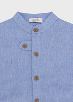 Completo Bermuda Coreana Azzurro 1221/27 corredino e abbigliamento neonato | NANU' BABY