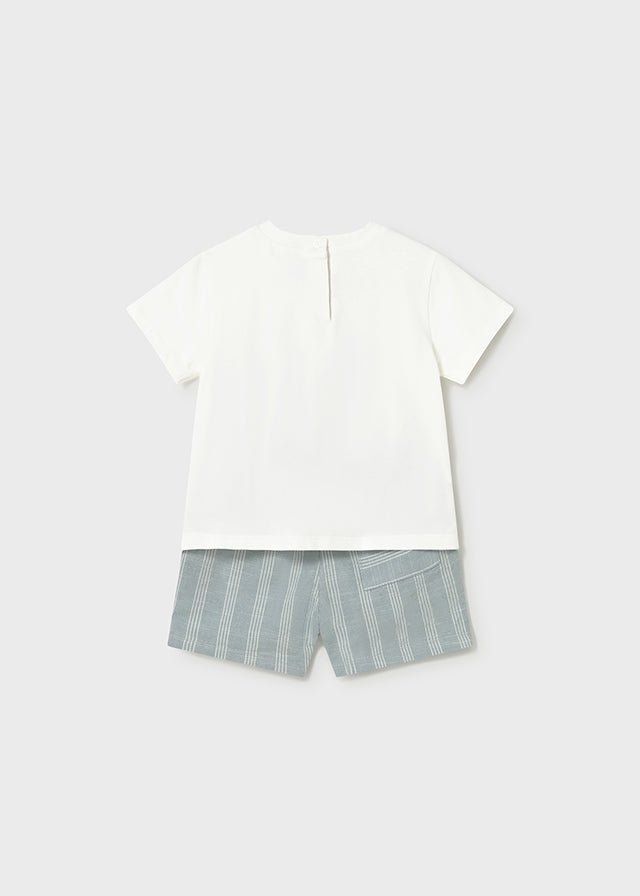 Completo Bermuda Lino Verde 1227/97 corredino e abbigliamento neonato | NANU' BABY