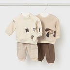 Completo Bimbo Marrone 2639/36 corredino e abbigliamento neonato | NANU' BABY