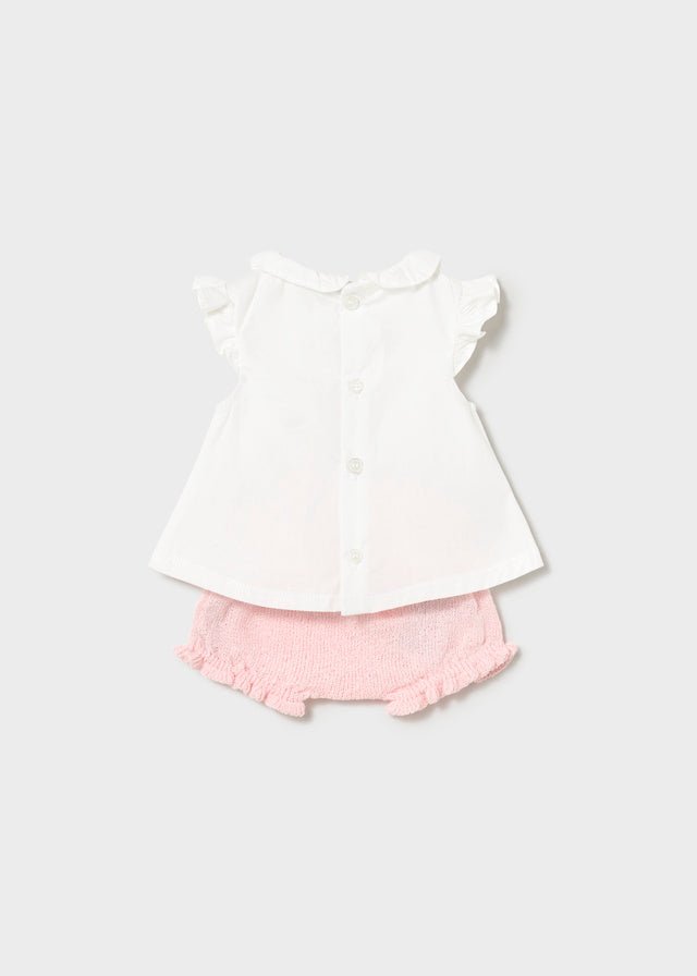 Completo Blusa Culotte Rosa 1288/56 corredino e abbigliamento neonato | NANU' BABY