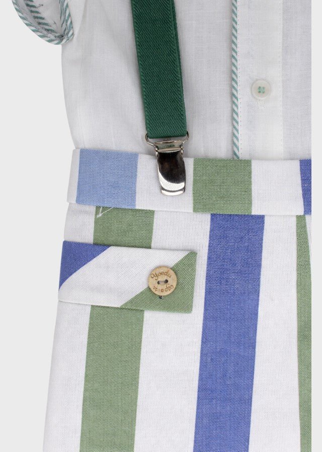 Completo Bretelle Bottoncini Erba 0255/45 corredino e abbigliamento neonato | NANU' BABY