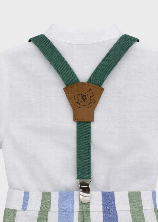 Completo Bretelle Bottoncini Erba 0255/45 corredino e abbigliamento neonato | NANU' BABY