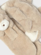 Completo cappello,sciarpa pellic Avorio 10020/65 corredino e abbigliamento neonato | NANU' BABY