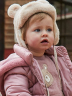 Completo cappello,sciarpa pellic Avorio 10020/65 corredino e abbigliamento neonato | NANU' BABY