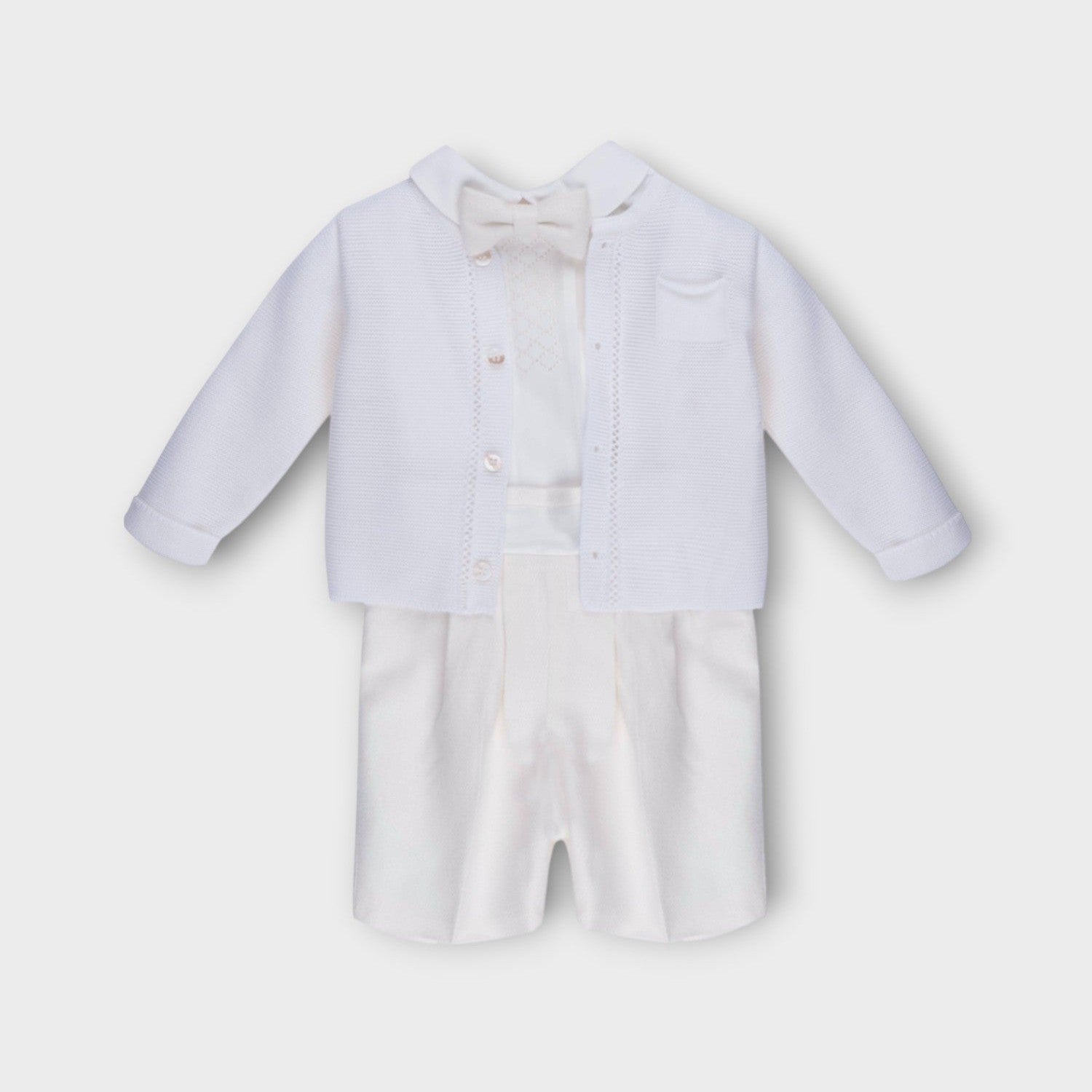 Completo Cerimonia Bimbo Giacchino Lana Vaniglia IM20260L corredino e abbigliamento neonato | NANU' BABY