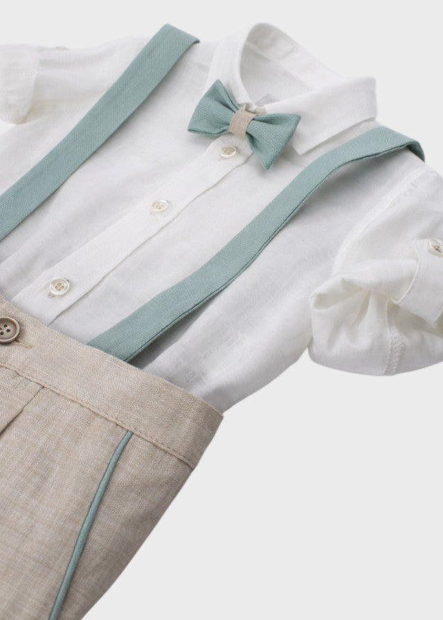 Completo Cerimonia Elegante Beige F3436/779 corredino e abbigliamento neonato | NANU' BABY