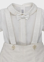 Completo Cerimonia Elegante Panna B3411/94 corredino e abbigliamento neonato | NANU' BABY