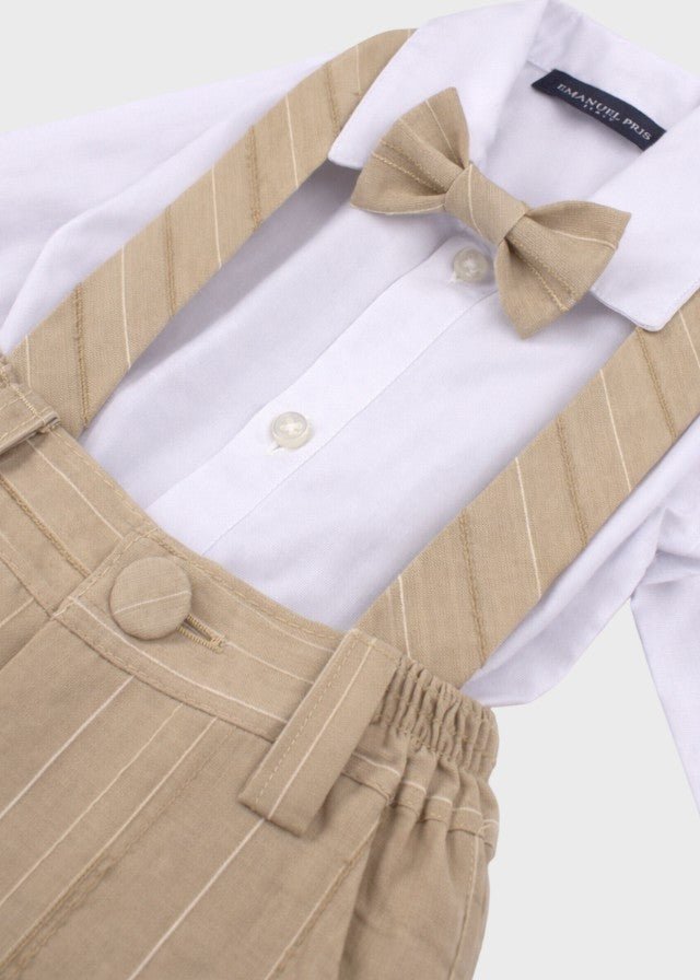 Completo Cerimonia Gilet Bermuda Marrone corredino e abbigliamento neonato | NANU' BABY