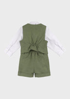 Completo Cerimonia Gilet Bermuda Verde corredino e abbigliamento neonato | NANU' BABY