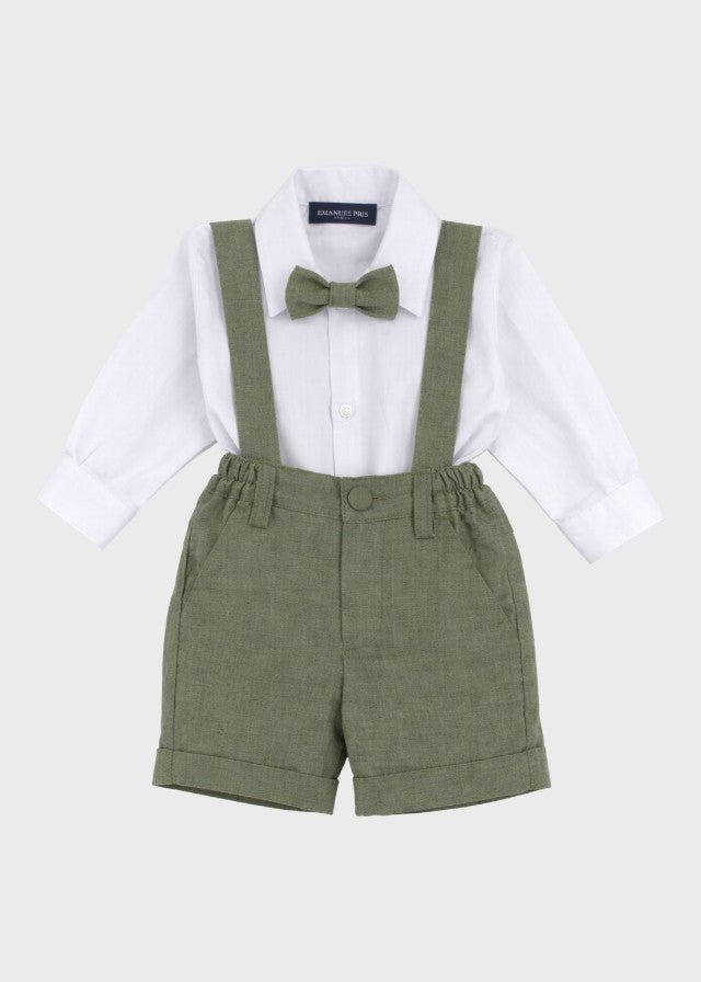 Completo Cerimonia Gilet Bermuda Verde corredino e abbigliamento neonato | NANU' BABY