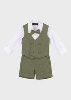 Completo Cerimonia Gilet Bermuda Verde corredino e abbigliamento neonato | NANU' BABY