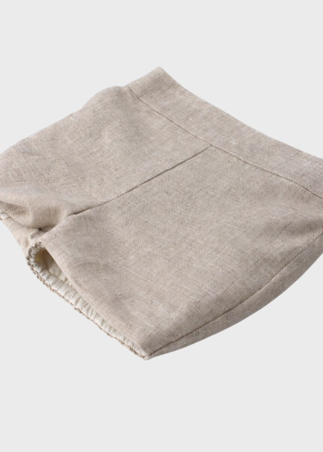 Completo Cerimonia Lino Beige 39826 corredino e abbigliamento neonato | NANU' BABY