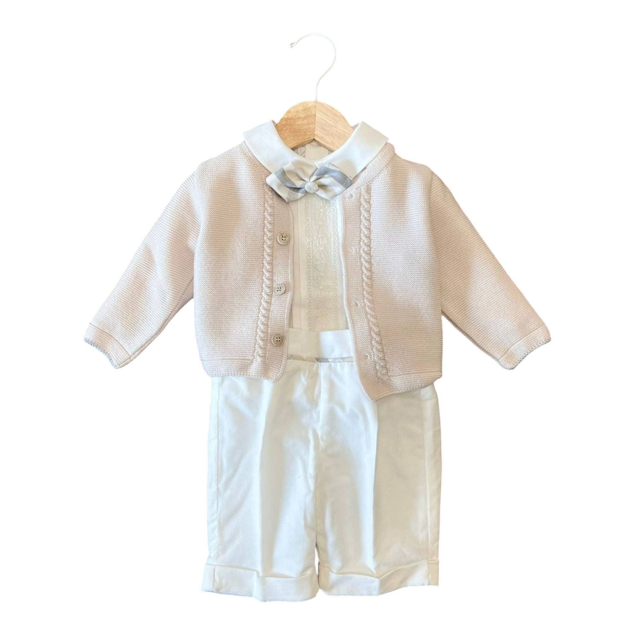 Completo Cerimonia Papillon Bimbo PANNA IK20760BIS corredino e abbigliamento neonato | NANU' BABY