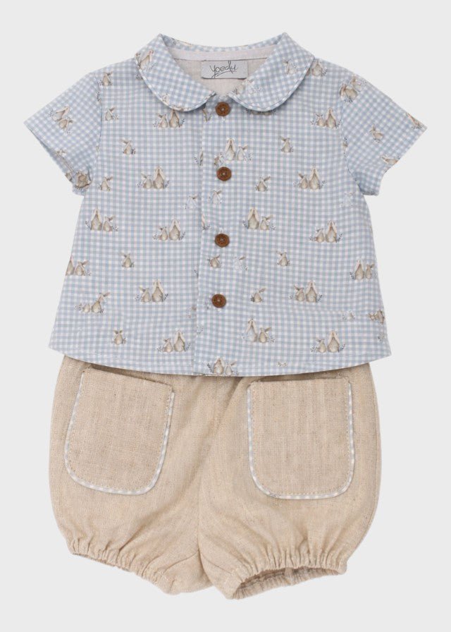 Completo Coniglietti Cielo 0012/59 corredino e abbigliamento neonato | NANU' BABY