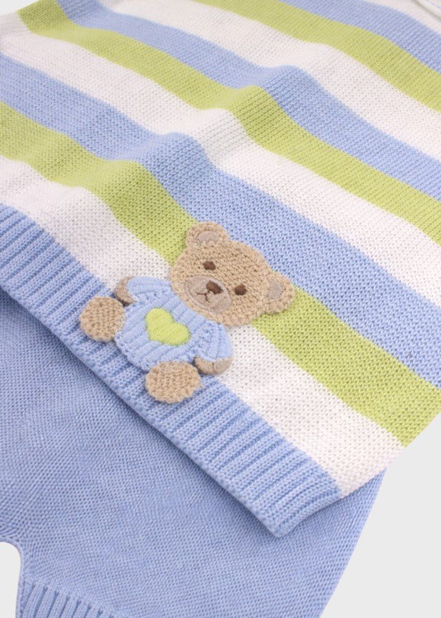 Completo Corto Teddy Cielo EK6052/C corredino e abbigliamento neonato | NANU' BABY