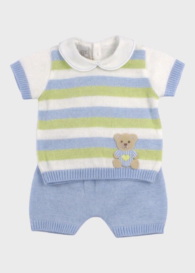 Completo Corto Teddy Cielo EK6052/C corredino e abbigliamento neonato | NANU' BABY