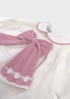 Completo Cotone Fiocco Melograno Vaniglia EK1619 corredino e abbigliamento neonato | NANU' BABY