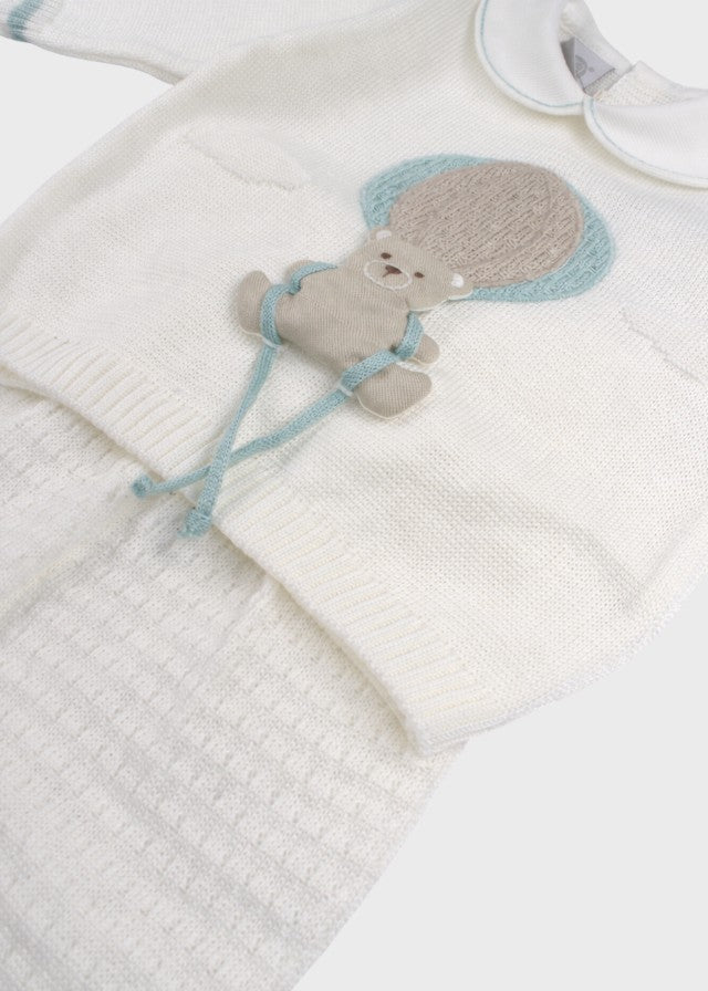 Completo Cotone Mongolfiera Verde EK5050V corredino e abbigliamento neonato | NANU' BABY