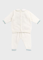 Completo Cotone Mongolfiera Verde EK5050V corredino e abbigliamento neonato | NANU' BABY
