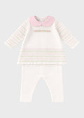 Completo Cotone Rosa Pesco EK1319 corredino e abbigliamento neonato | NANU' BABY