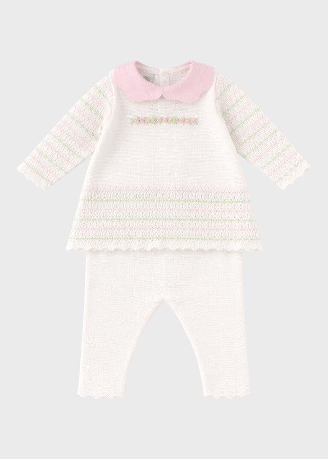 Completo Cotone Rosa Pesco EK1319 corredino e abbigliamento neonato | NANU' BABY