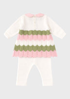 Completo Cotone Rosa Pesco EK1819 corredino e abbigliamento neonato | NANU' BABY
