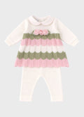 Completo Cotone Rosa Pesco EK1819 corredino e abbigliamento neonato | NANU' BABY