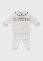 Completo Filo Cotone Blu EK5850 corredino e abbigliamento neonato | NANU' BABY