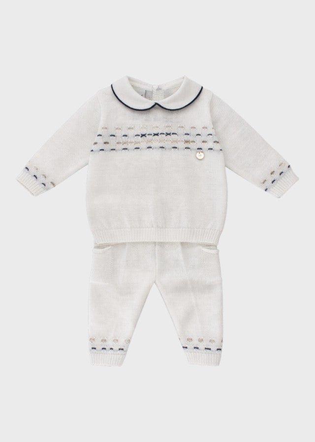Completo Filo Cotone Blu EK5850 corredino e abbigliamento neonato | NANU' BABY