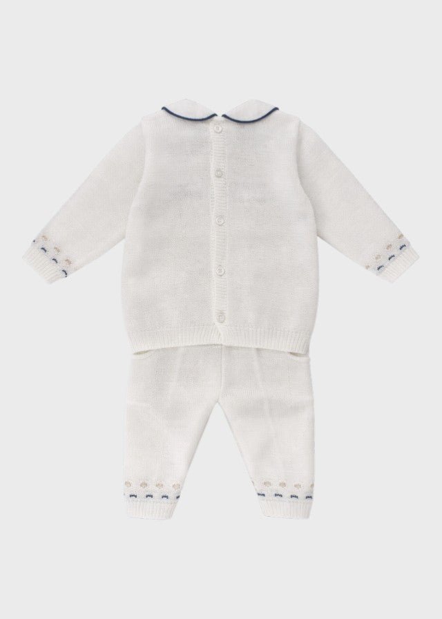 Completo Filo Cotone Blu EK5850 corredino e abbigliamento neonato | NANU' BABY