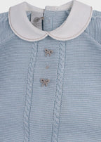 Completo Fiocchetti Tortora Cielo EK6350/C corredino e abbigliamento neonato | NANU' BABY