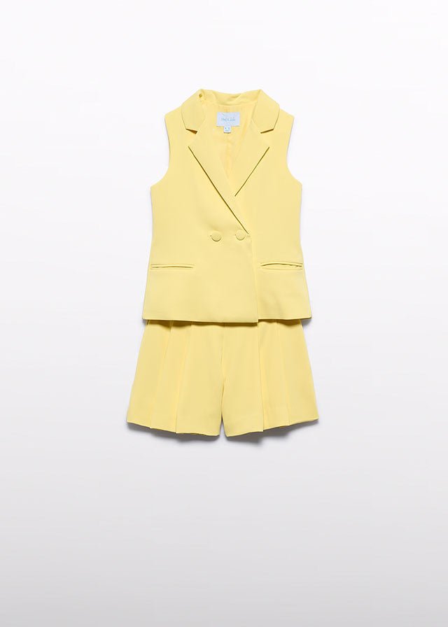 Completo Gilet Bermuda Giallo 5287/39 corredino e abbigliamento neonato | NANU' BABY