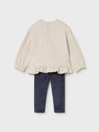 Completo leggings pullover Bimba Blu 2738/29 corredino e abbigliamento neonato | NANU' BABY