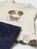 Completo leggings pullover Bimba Blu 2738/29 corredino e abbigliamento neonato | NANU' BABY