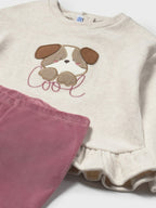 Completo leggings pullover Bimba Rosa 2738/28 corredino e abbigliamento neonato | NANU' BABY
