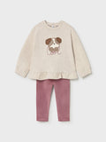 Completo leggings pullover Bimba Rosa 2738/28 corredino e abbigliamento neonato | NANU' BABY