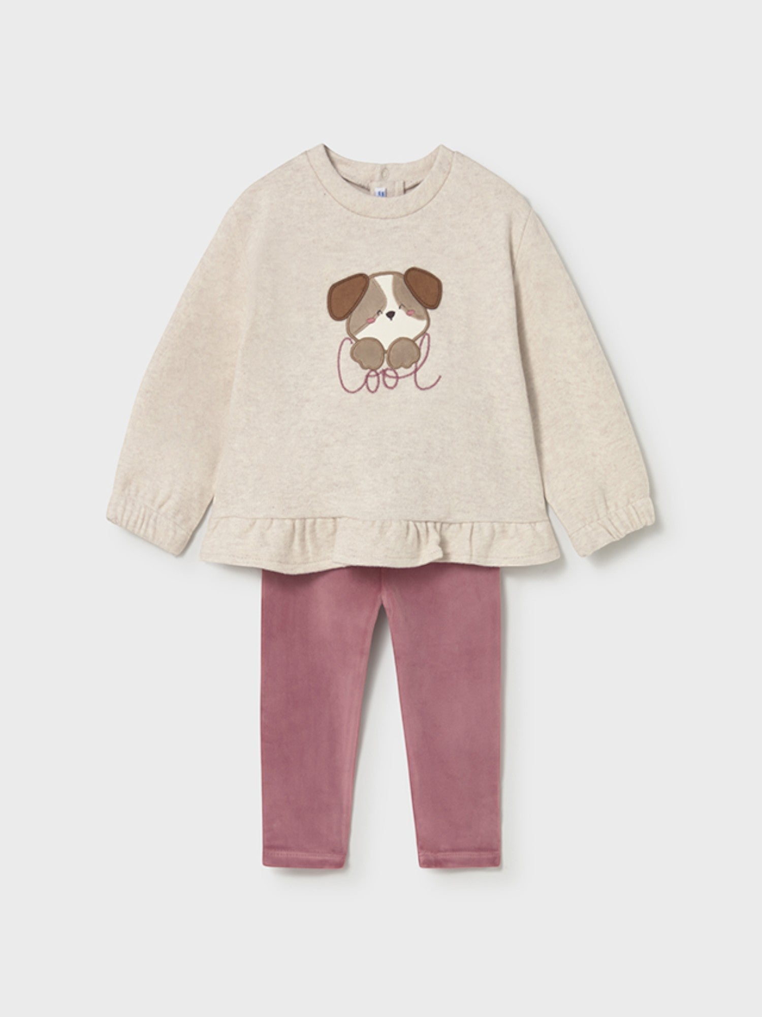 Completo leggings pullover Bimba Rosa 2738/28 corredino e abbigliamento neonato | NANU' BABY
