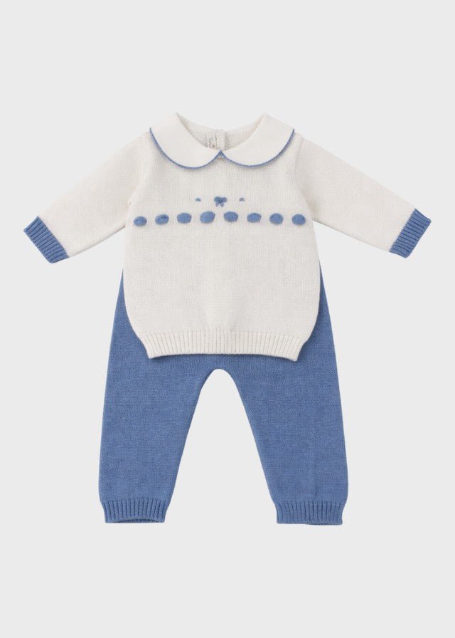 Completo Lungo Nodini Azzurro 365 corredino e abbigliamento neonato | NANU' BABY