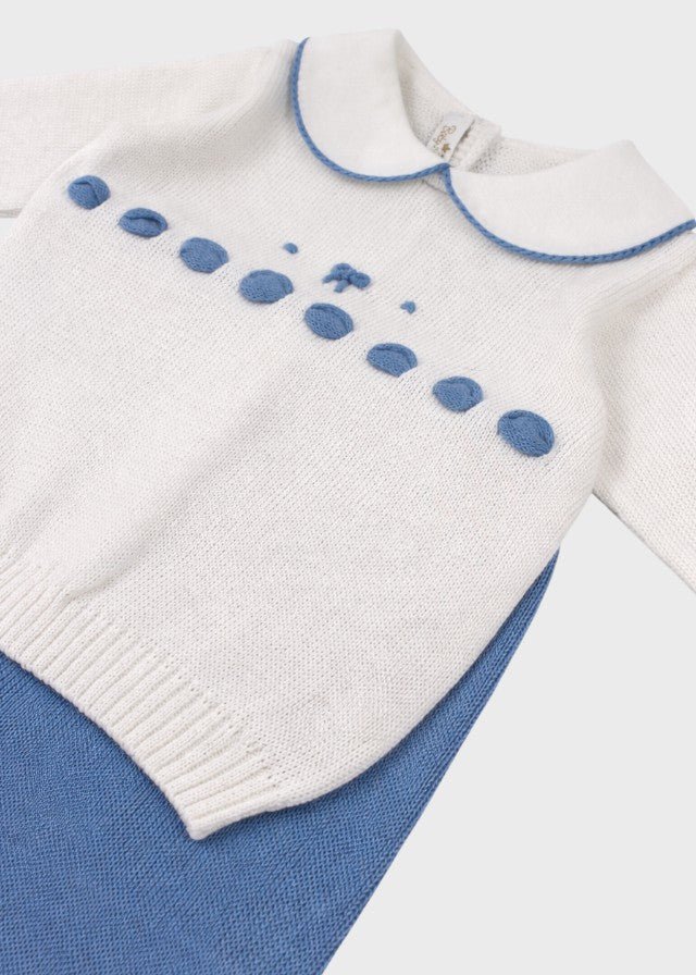 Completo Lungo Nodini Azzurro 365 corredino e abbigliamento neonato | NANU' BABY