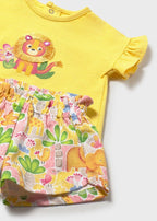 Completo Maglia Pantaloncino Giallo 1291/44 corredino e abbigliamento neonato | NANU' BABY