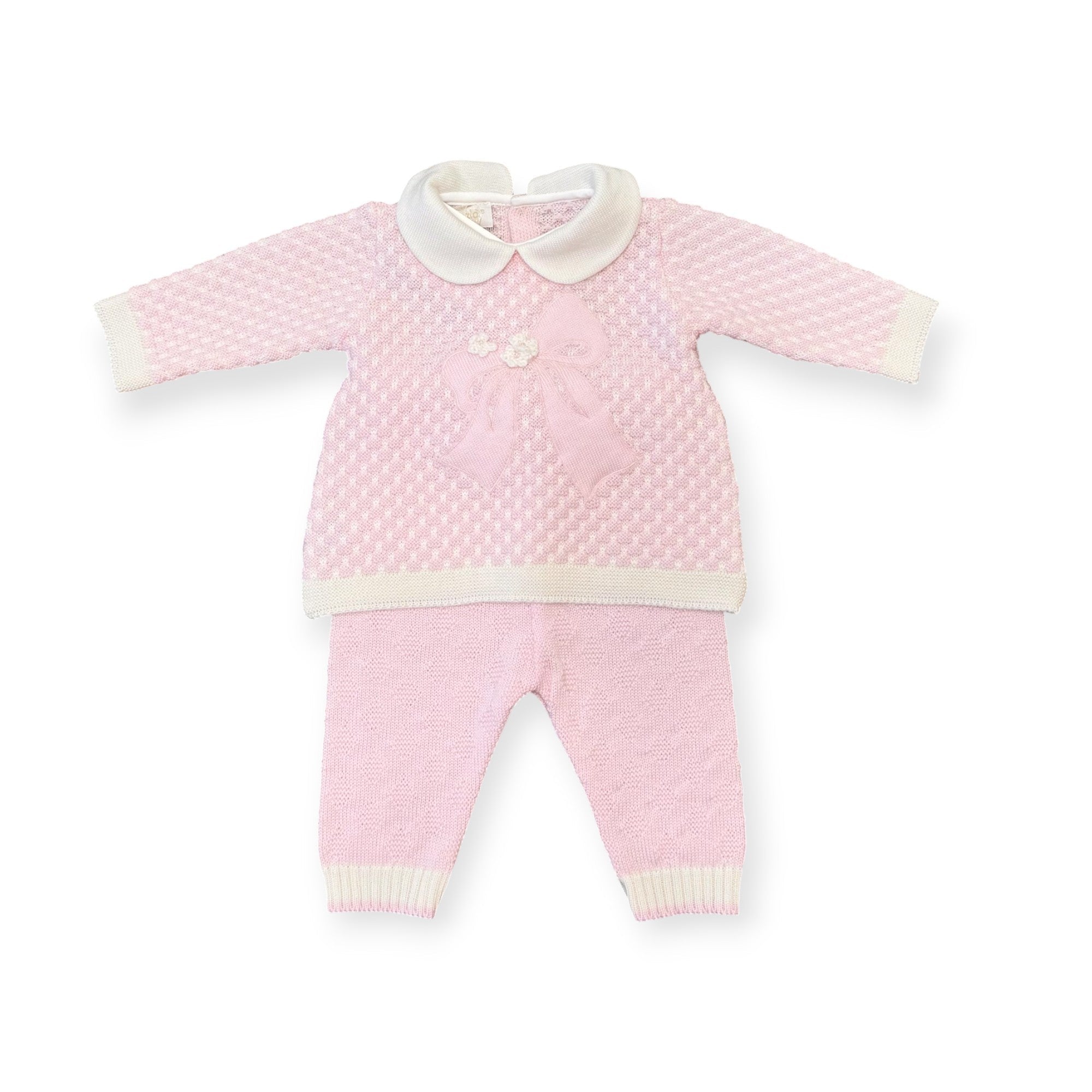Completo Nascita Neonata Rosa 100% Lana Fiocco 7767 corredino e abbigliamento neonato | NANU' BABY