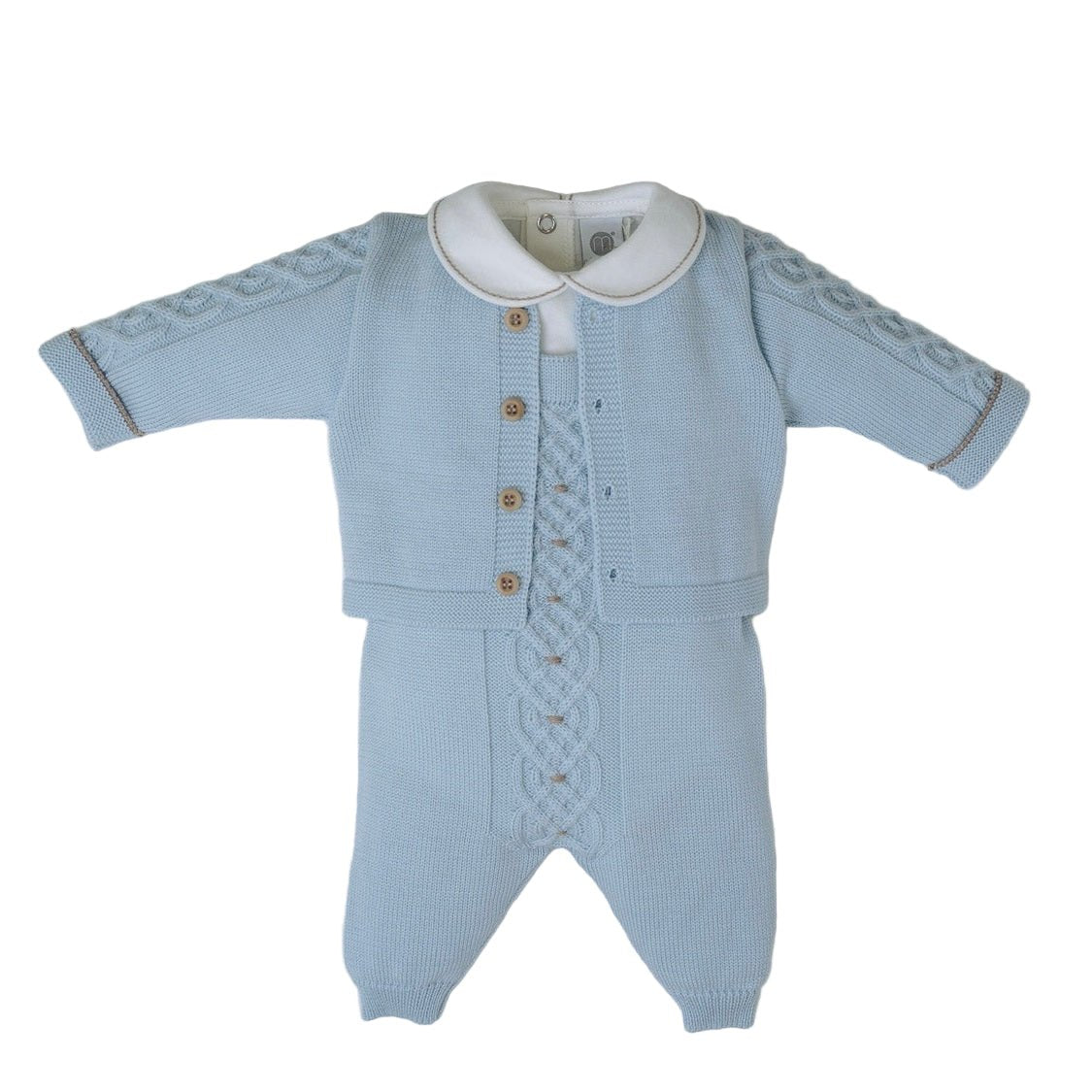 Completo Nascita Neonato Lana Vergine 100% Cielo IN5831 corredino e abbigliamento neonato | NANU' BABY