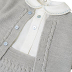 Completo Nascita Neonato Lana Vergine 100% Grigio IN6860/G corredino e abbigliamento neonato | NANU' BABY