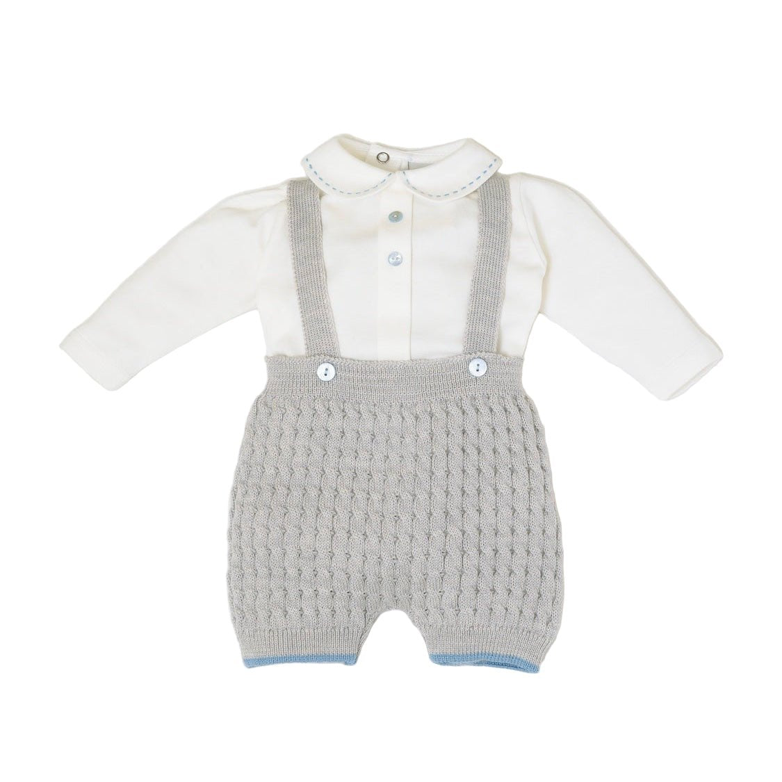 Completo Nascita Neonato Lana Vergine 100% Grigio IN6860/G corredino e abbigliamento neonato | NANU' BABY