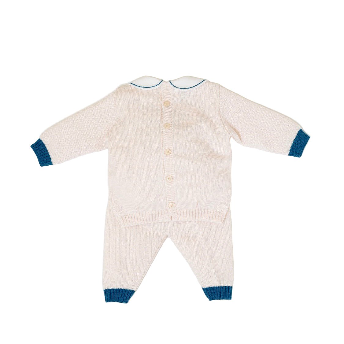 Completo Nascita Neonato Lana Vergine 100% Natural Zaffiro Orsetto Berretto IN7150/Z corredino e abbigliamento neonato | NANU' BABY