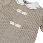 Completo Nascita Neonato Lana Vergine 100% Tortora IN6350 corredino e abbigliamento neonato | NANU' BABY