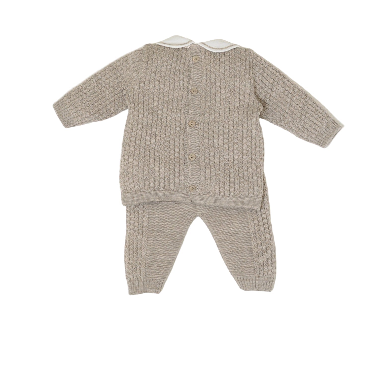 Completo Nascita Neonato Lana Vergine 100% Tortora IN6350 corredino e abbigliamento neonato | NANU' BABY